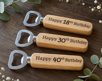 Personalized Beer Lover Gift | Custom Message Beer Opener | Man Happy Birthday Present (L158)