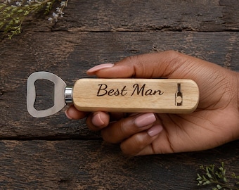 Men Wedding Keepsake | Bottle Opener Gift | Father of the Groom Present (L160)