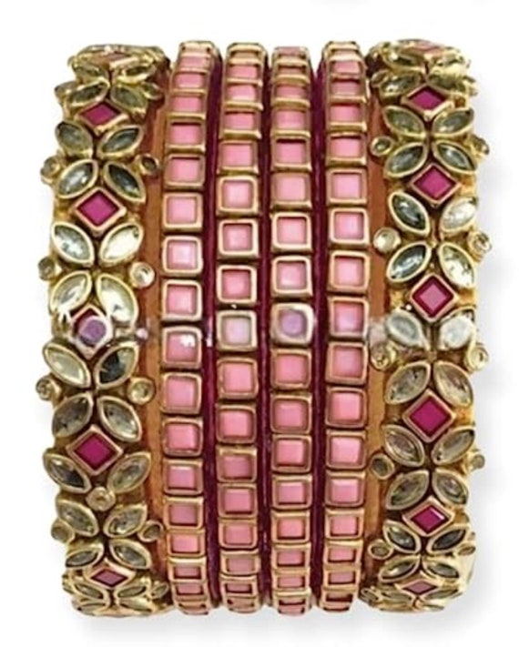 Golden colour silk thread bangles deals
