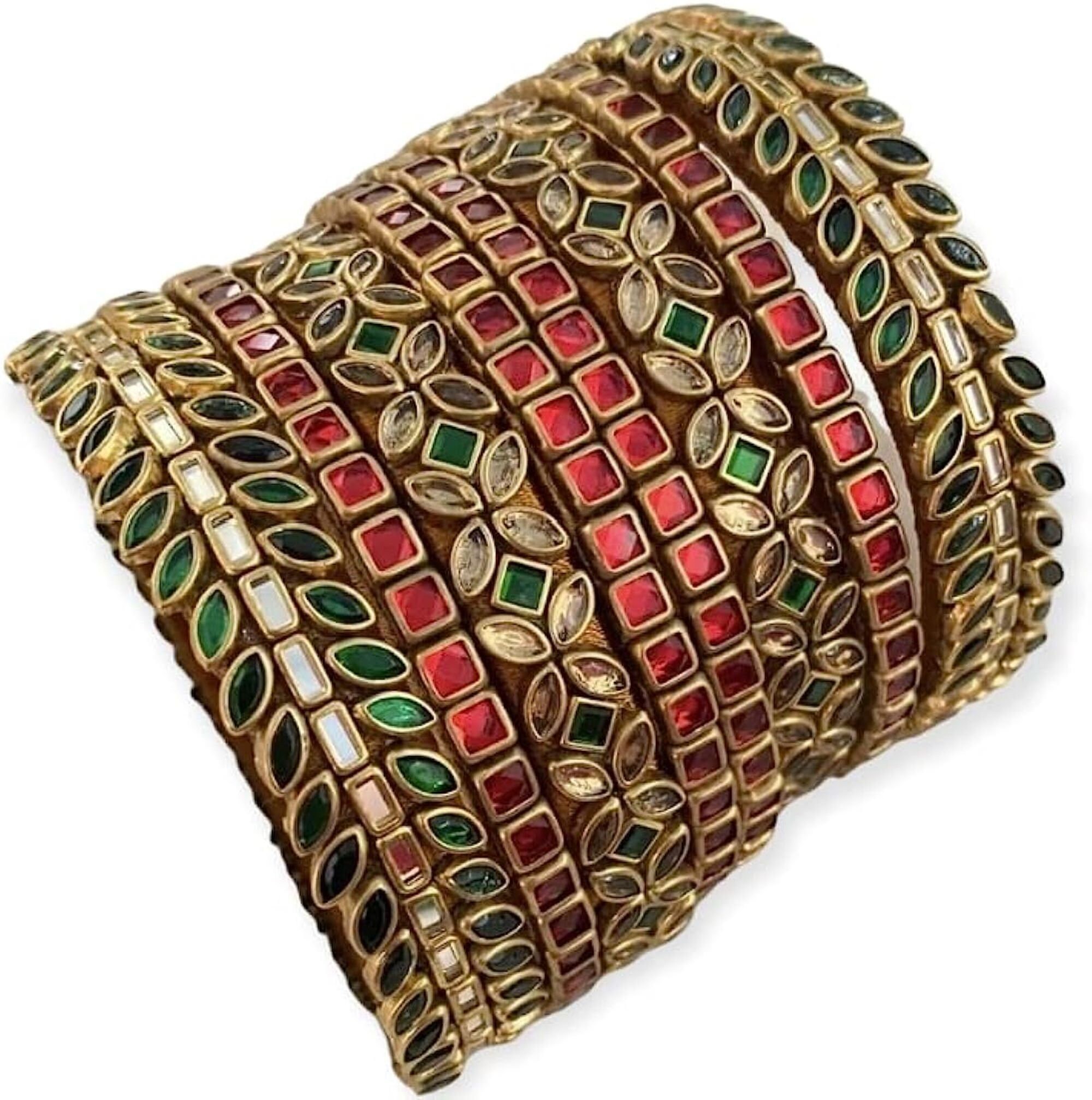 Red and golden silk thread bangles best sale