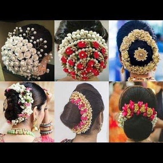 Gajra Hair Style for Wedding/juda Hairstyle Idea/indian Unique - Etsy Gajra Hair Style for Wedding/juda Hairstyle Idea/indian Unique - Etsy