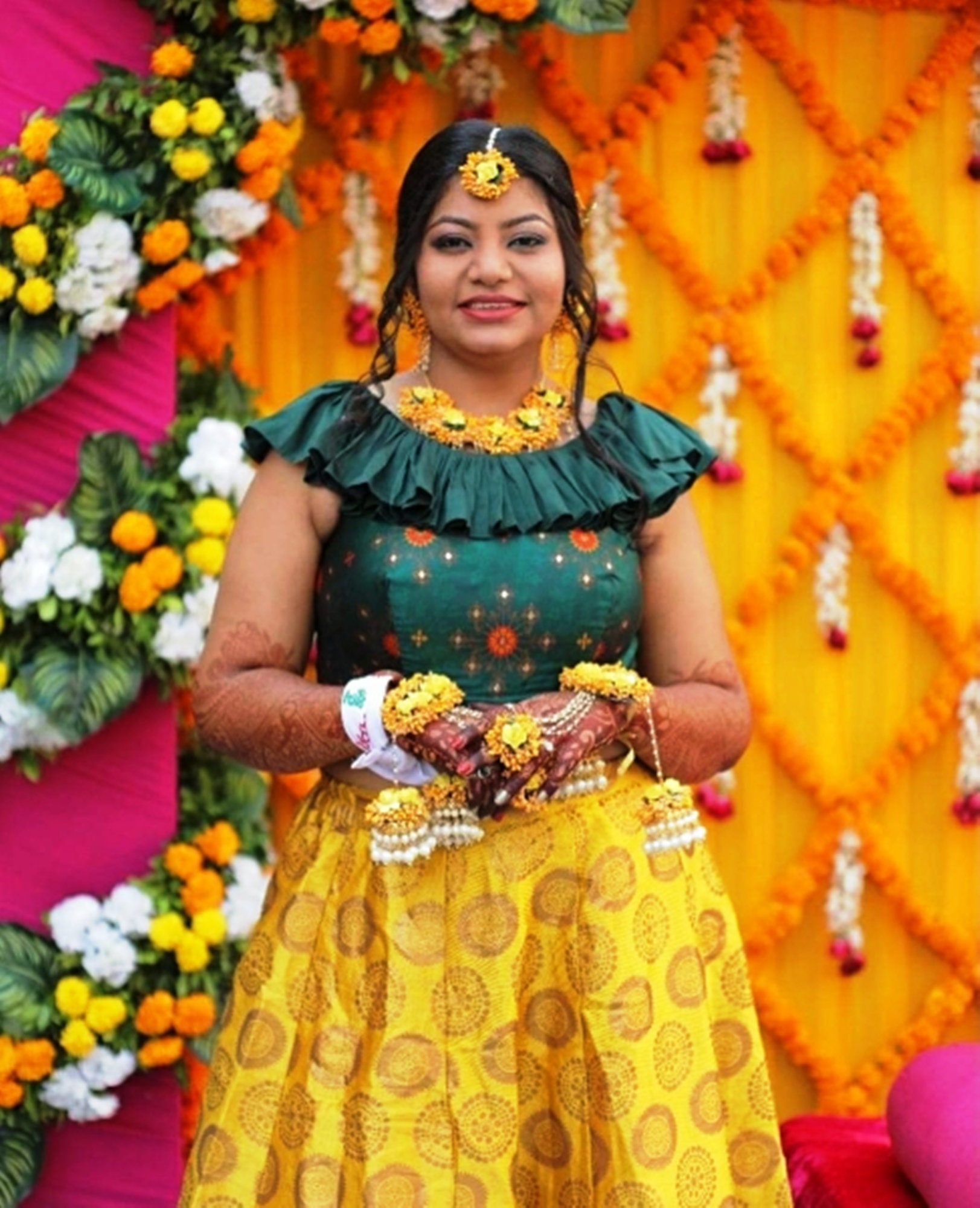 Yellow set for haldi deals