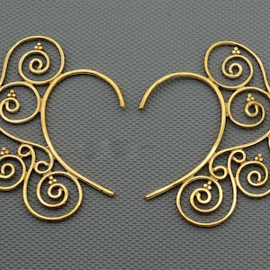 Ear cuff, Whimsical Swirl Cuff, Vine Jewelry, ear jewelry, ear climber, ear wrap, ear jacket, silver plate, gift for her