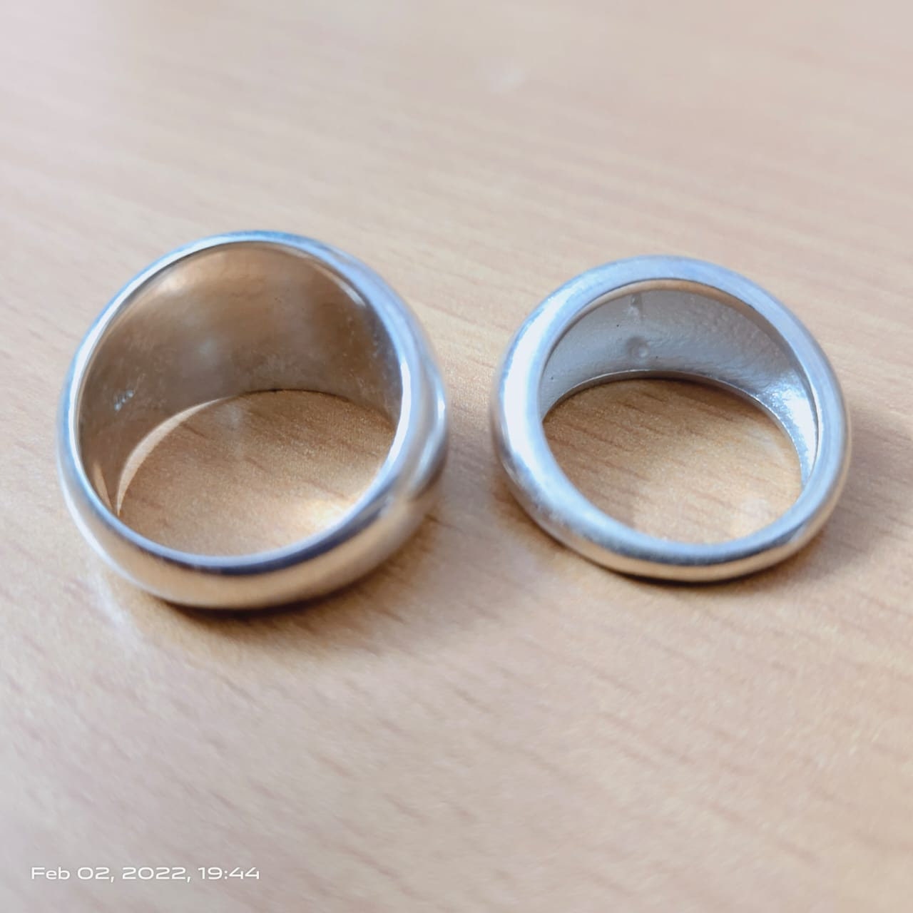 Chunky Silver Plated Dome Ring Set: Modern Statement Rings - Etsy