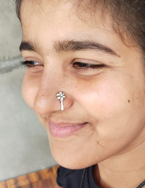 The Cuff Nose Non piercing Clip Jewelry for Every Day Fake Flower Nose Ring Leaf Nose Rings Fake Earrings Nose Piercing Fake Piercing Etsy