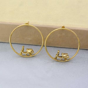 Boucles D'oreilles Vintage En Forme De Scooter - Matière Résine - Occasion - État à Vérifier