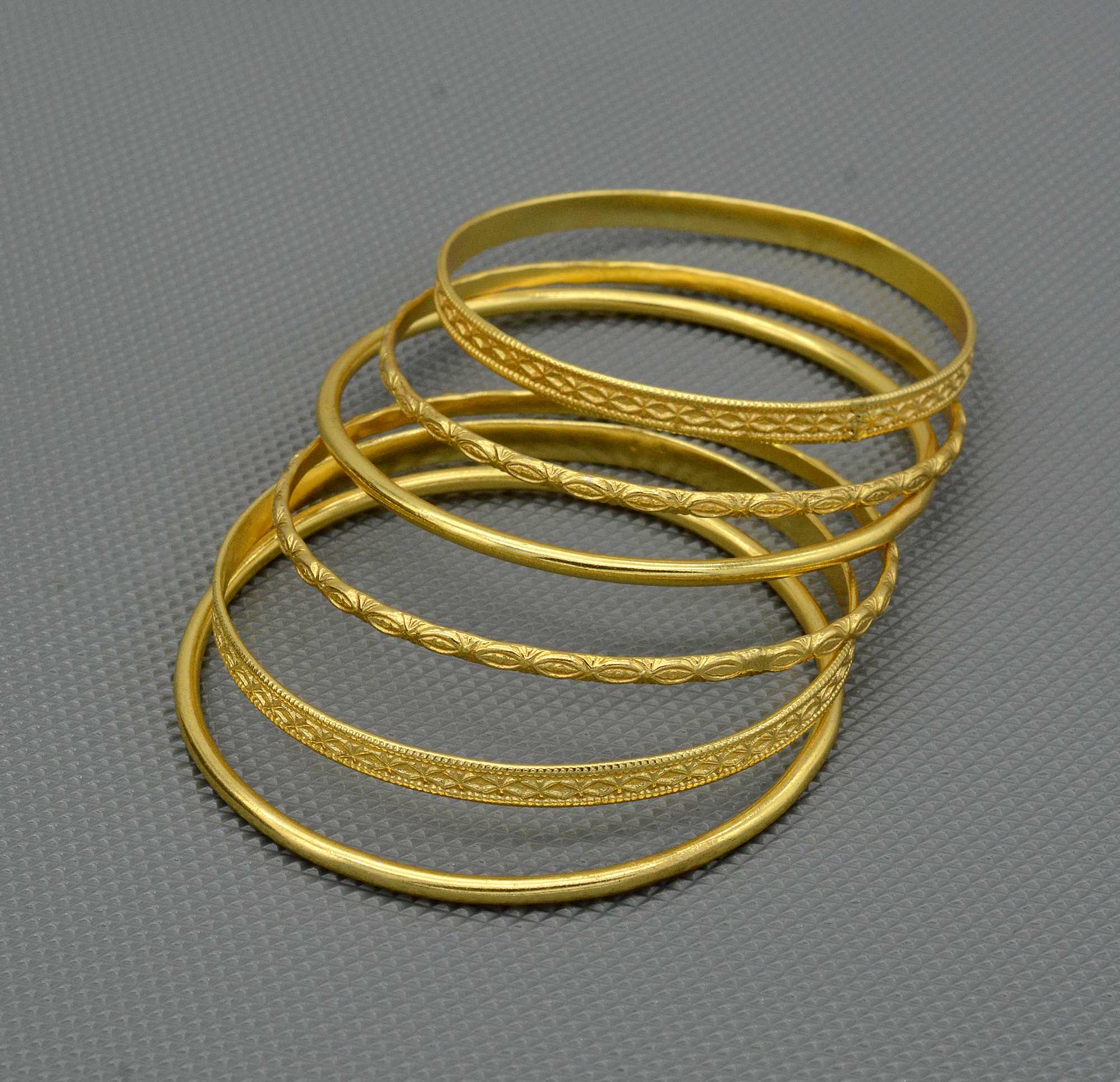 Goddess 6 PIECE Bangle Set, Stackable Bracelets, Boho African