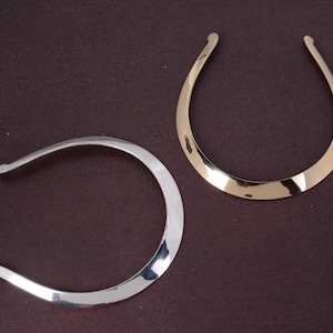 Brass Ethnic Choker Necklace || Torque Necklace || Rigid Plain Collar Necklace || Tribal Choker || Viking Torque