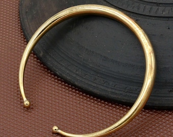 Handmade Brass Cuff Bracelet: Dainty Gold Minimalist Jewelry