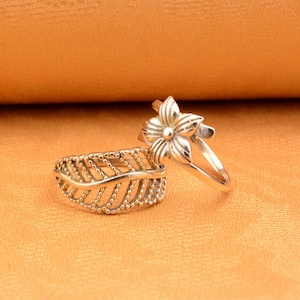 Gold Leaf Ring, Adjustable Ring, Twig Ring, Tiny Leaf Branch Ring, Cute Vine Ring, Handmade Rings For Women