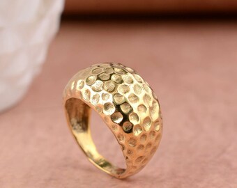 ZARD Dome Chunky Bold Statement Ring – 14K Gold Filled, Sizes 7 & 8, Made In Italy