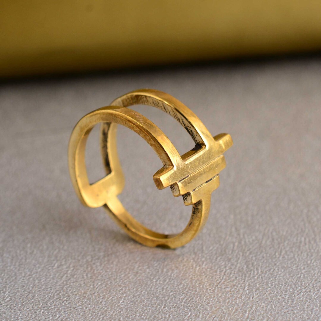 Note With Promise Ring Gold Music Note Ring: Handmade Brass Promise Ring - Etsy