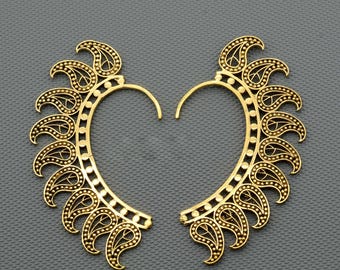 Brass Ear Cuff: Tribal Boho Festival Jewelry