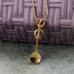 Spoon Necklace Mini Spoon Pendant Chain Necklace Magical Gift for Her or Him