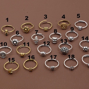 Toe Ring / Adjustable Flat Toe Ring / Gold Plated Minimalist Toe Ring / Foot Jewelry / Minimalist Ring / Simple Ring / gift for her