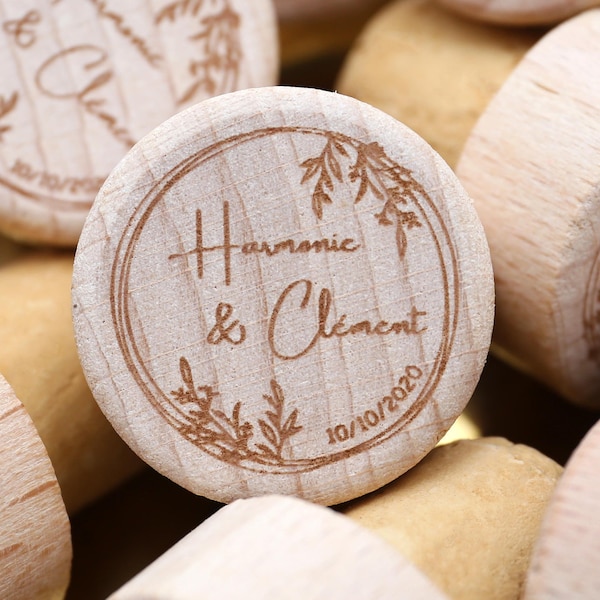 Tapones de botellas de corcho personalizados, Tapones de vino, Favores de boda, Tapones de botellas modernos personalizados, Libro de visitas Crok, Favores de boda de viñedos