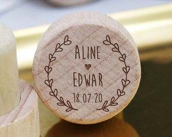 Custom Cork bottle stoppers, Wine stoppers,Wedding favors,Personalized modern bottle stoppers, Crok Guestbook, Vineyard wedding favors