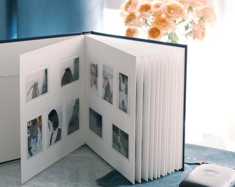 Álbum de fotos Instax personalizado gratuito, álbum Instax de gran capacidad, álbum de recortes grabable para Mini películas Instax, álbum de bodas, álbum de recuerdos