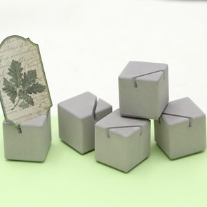 Cubes de béton, Porte-cartes en béton, Décoration moderne, Porte-photos, Porte-noms, Porte-numéros de table, Supports d'invitation, Mini cubes