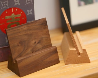 Wood Table Calendar Stands, Calendar Card Holder, Walnut Table Number Holder,Walnut Wood Holder, Postcard Display Holders, Invitation Stands