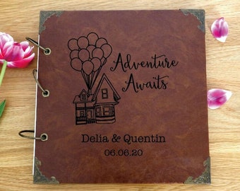 Our adventure book photo album personalized/ wedding guest book/travel Ring Binder Photo Album/Adventure awaits Book//travel wedding