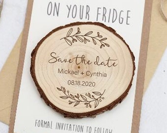 Custom Engraved Magnets MG118 Save the Date Magnet Wood Rustic Save The Dates Personalized Magnet Wooden Save the date Magnet Rustic 20
