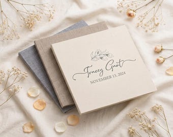 Custom Large Linen Album ,Self-Adhesive Scrapbook, Memory Photo Album, Wedding Gifts, DIY Photo Albums,  Linen Photo Book
