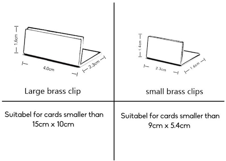 Porte-cartes en acier inoxydable en laiton, porte-photo de carte, clips d'étiquette de nom en laiton, porte-numéros de table, supports d'invitation image 3