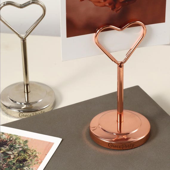 20 PZ PORTA promemoria matrimonio porta biglietti da visita ufficio a forma di cuore EUR 10,20