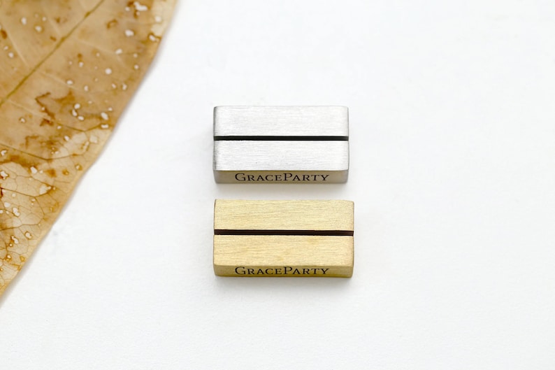 30mmx15mm Brass stainless steel card holder,card photo holder, Custom Engraved Name Tag Holders,Table Number Holders, Invitation Stands image 2