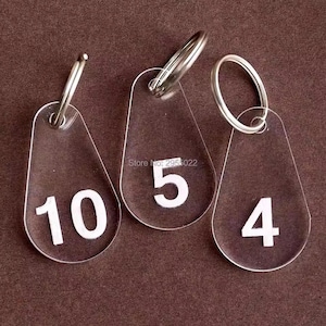 Acrylic Number Tags Keychain, Plate Digital Supermarket Storage Numbers Sign, Acrylic Laser Cut Clear Keychain, Locker Room tags