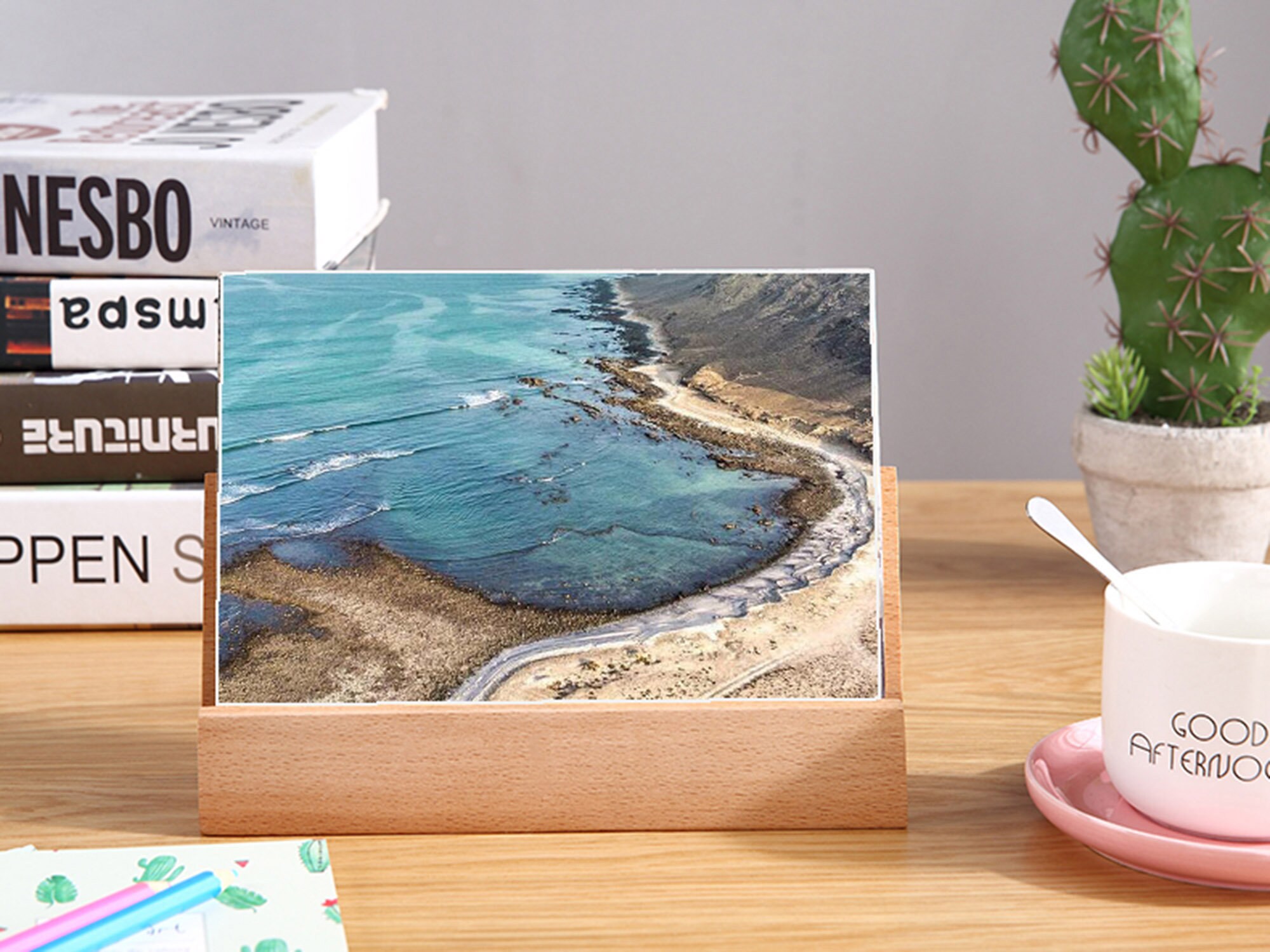 Wood Table Calendar Stands Calendar Card Holder Walnut Table Etsy