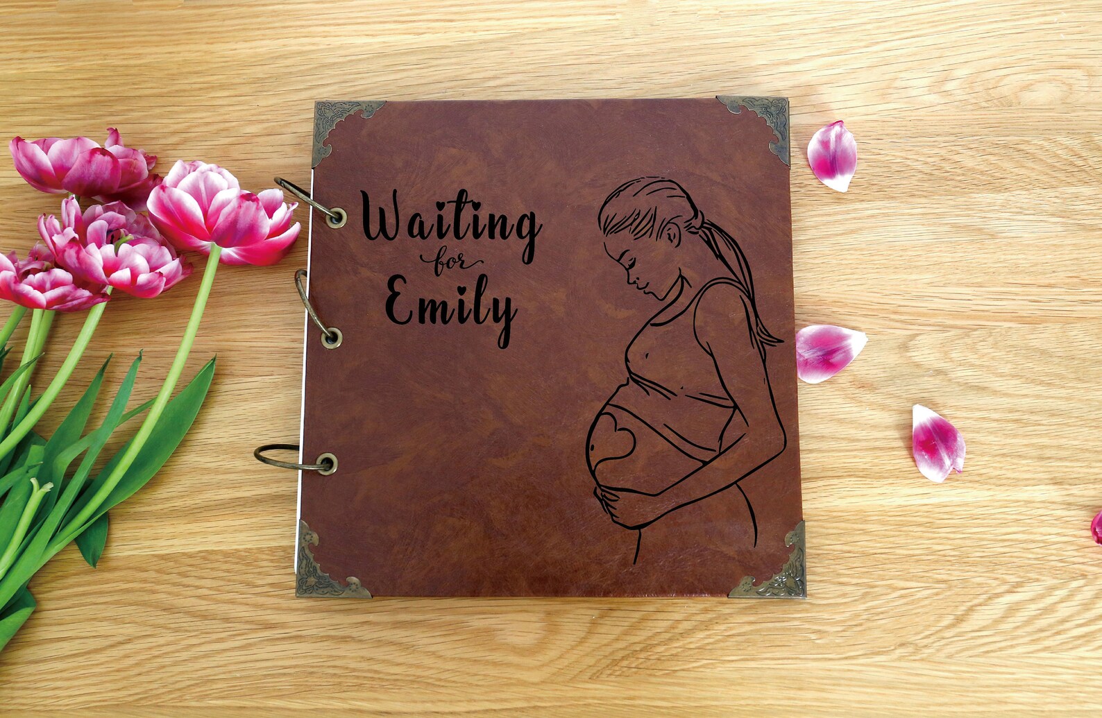 Personalized Pregnancy Mother Leather Photo Album /Photo Album Etsy