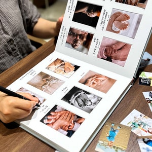 Álbum Instax personalizado para bebé, libro de recuerdos para bebé, álbum de recortes con fotos grabables, álbum de fotos para películas Instax Mini, primer álbum para bebé