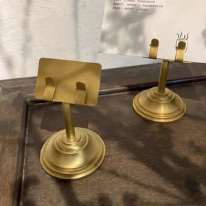Porta-cartões de latão, porta-etiquetas de preço, suportes de crachás de latão, suportes de cartões de mesa de latão, suportes de convite, suporte de fotos de latão, porta-retratos