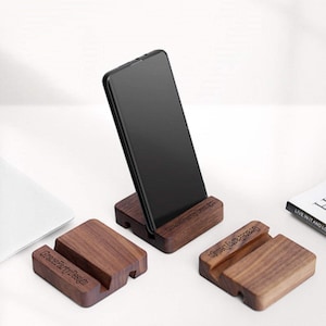 Wood Phone Stand, Wood iPad Stand, Custom Engraved Guest Card Holder, Picture Holder, Name Tag Holders, Phone Stand, Birthday Gift
