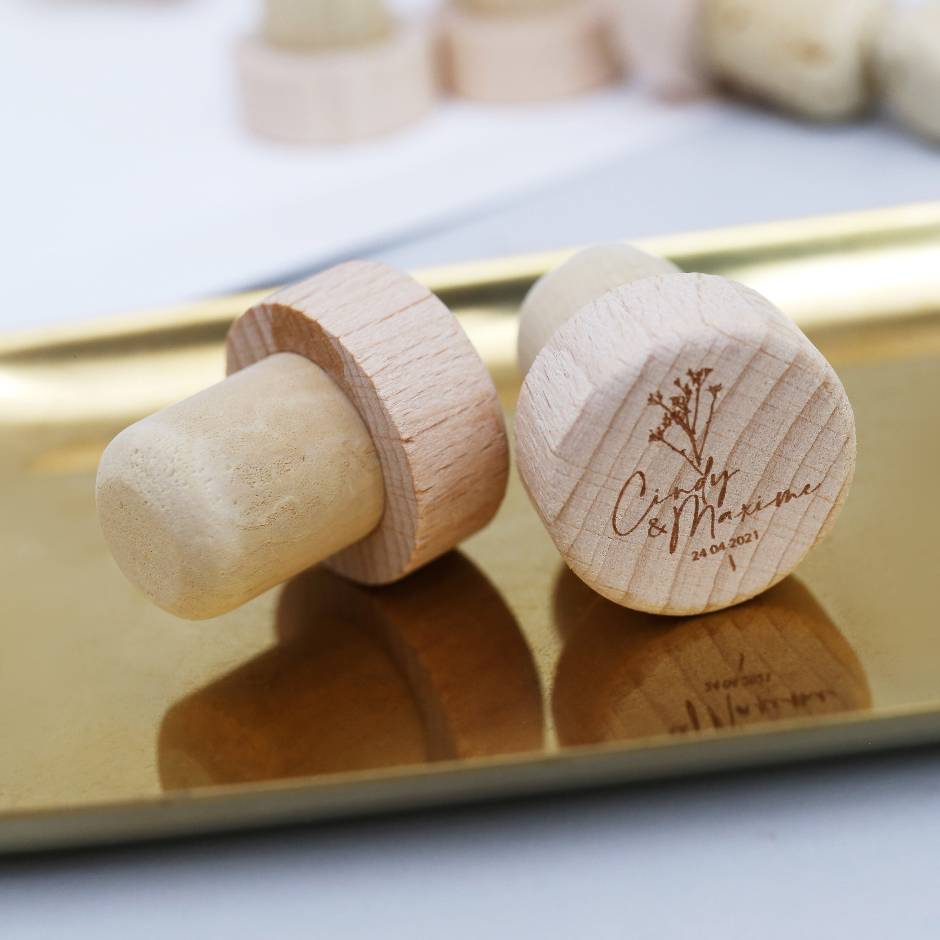Custom Cork Bottle Stoppers Wine Stopperswedding Etsy