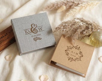 Custom Kraft Instax Mini Photo Album, Wedding Memory Book, Photo Album, Cloth Photo album, Wedding Album for Photo