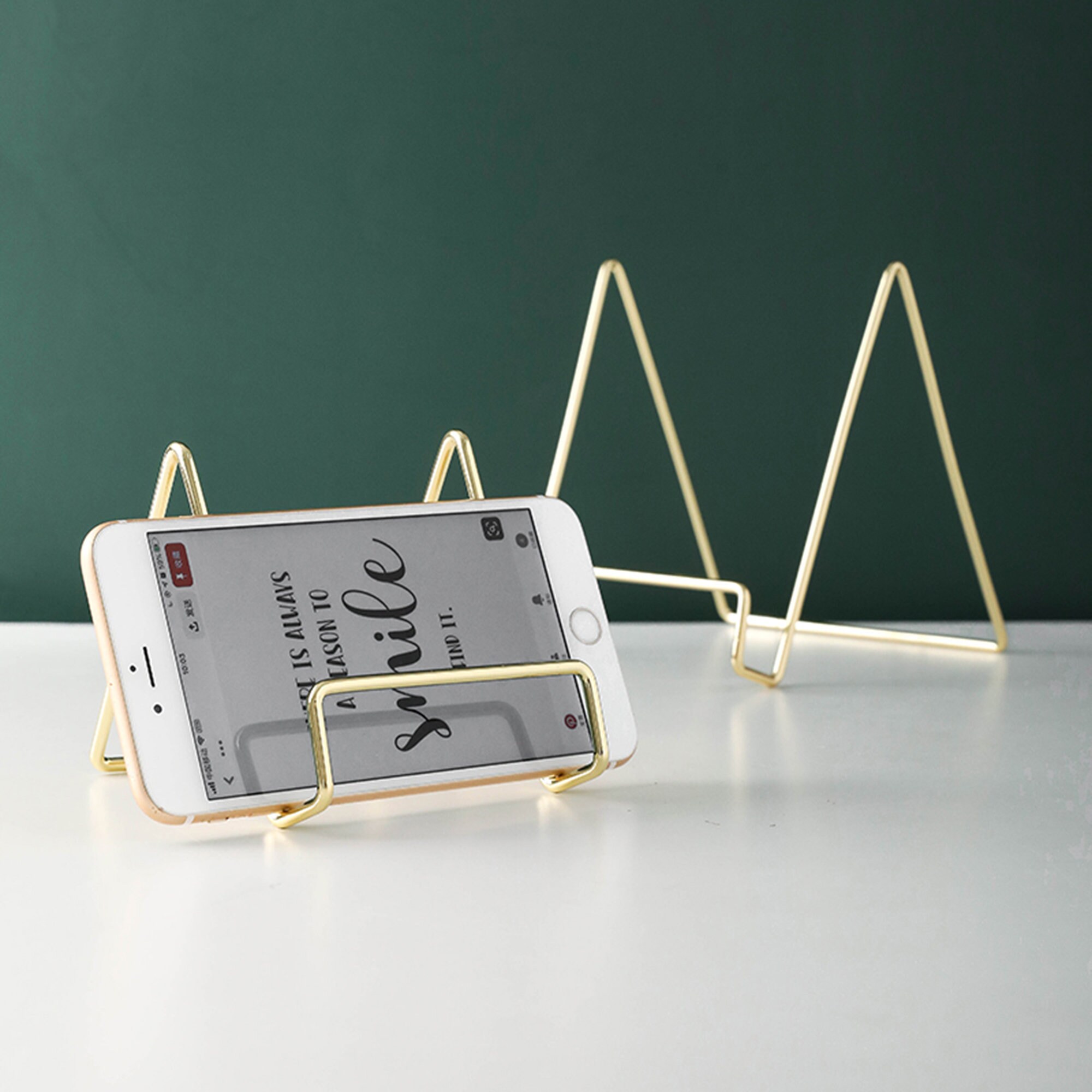 Mini GOLD easels agate slice display gold stand table Etsy