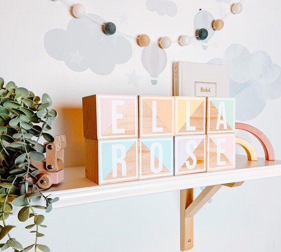 baby blocks personalised