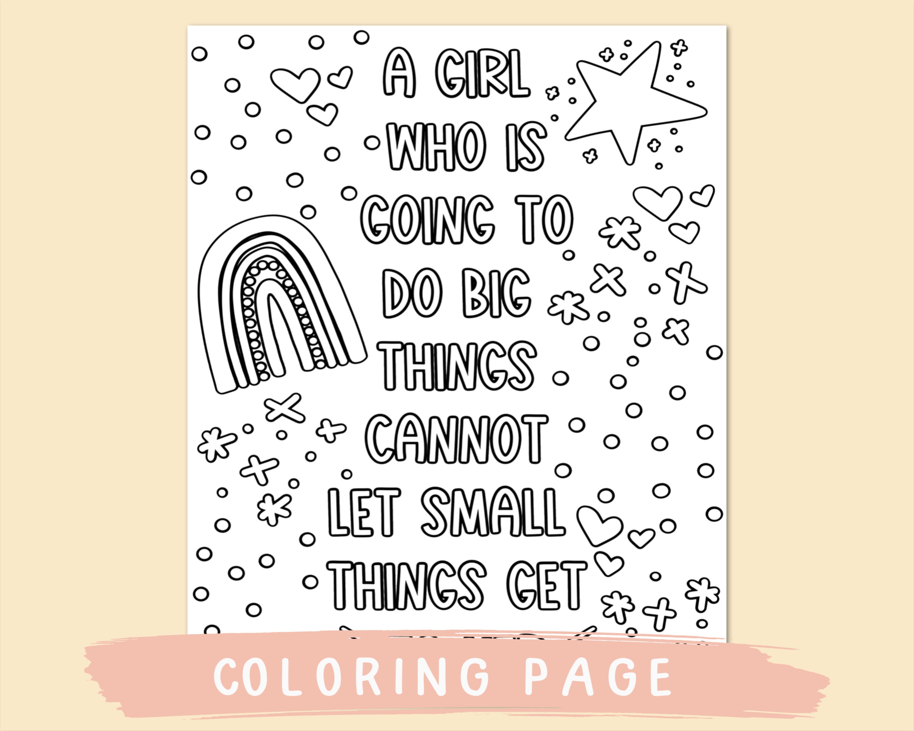 Printable Coloring Pages Quote Coloring Page Coloring for - Etsy