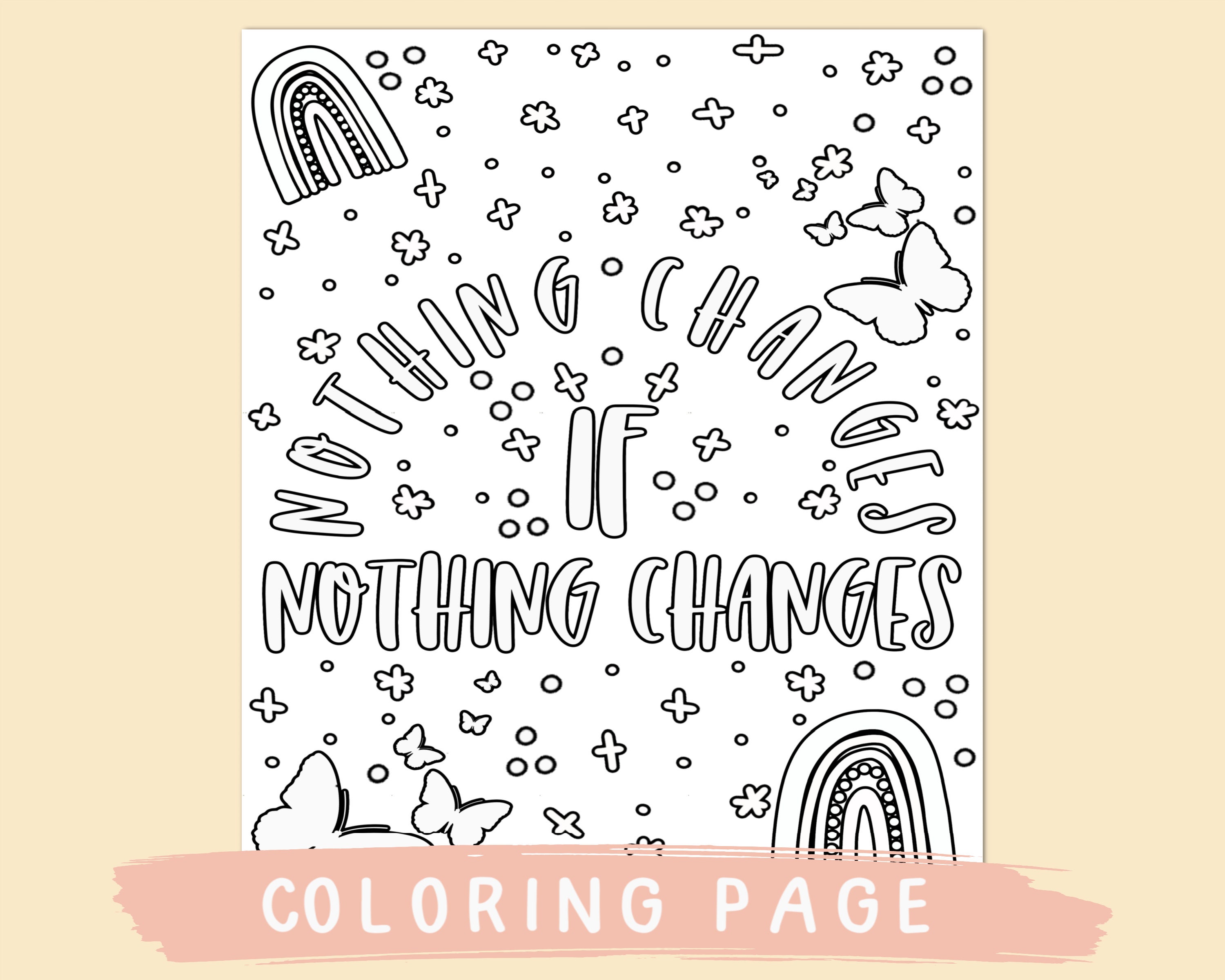 Colouring pages bundle printable coloring pages quote | Etsy