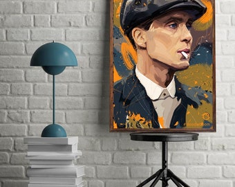 Various sizes PEAKY BLINDERS Gangsters Union Jack frame Canvas Wall Art