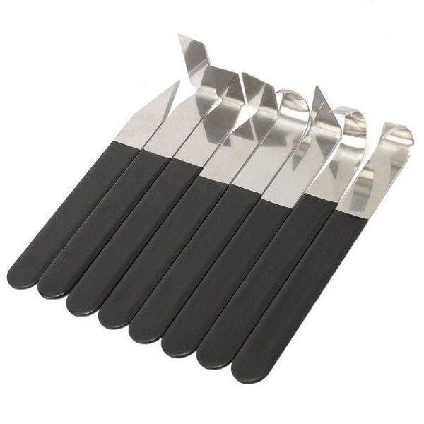 8 Pcs Chattering Tools pour la poterie, la céramique et la sculpture d’argile, le façonnage| Acier inoxydable| Outil de sculpture, de découpe et de rognage| Livraison gratuite