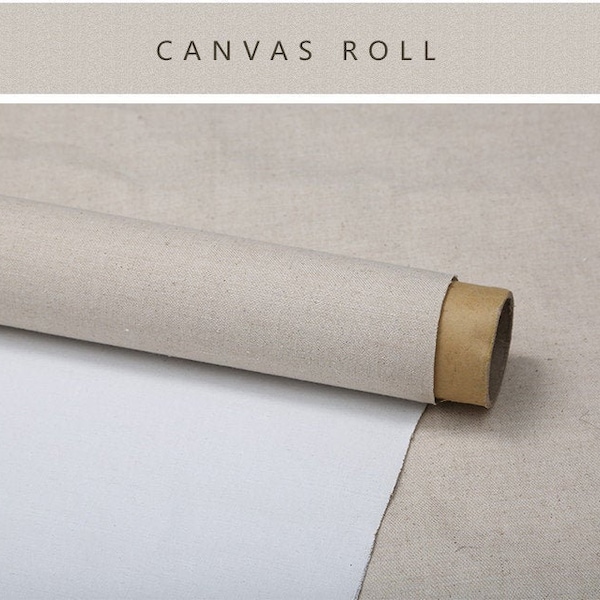 Primed Blank Linen Canvas For Painting|Fine Lines|High Density Linen|Strong Coating|Artist Canvas|Oil Painting Canvas| 1m/Roll|Free Shipping