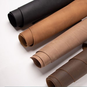 Pelle bovina 100% autentica pieno fiore / Primo strato spesso circa 2 mm / Nero, marrone giallo, nero, grigio / Pelle conciata all'olio / Spedizione gratuita