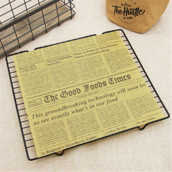 Wax Paper - 100 Sheets -Deli Sandwich Wrap - Box and Tray Paper Liners-Newspaper/Newsprint Wrapping Paper, Classic, Vintage - Free Shipping
