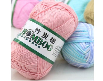 Organic Bamboo Cotton Yarn | Fingering Weight, Knitting & Crochet