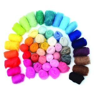 50g Wool Felt Fiber: Soft Fluffy Roving for Needle Felting