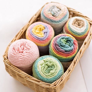 3 Skeins Soft Cotton Yarn 5ply Baby Cotton Yarn – NICEEC